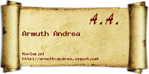 Armuth Andrea névjegykártya